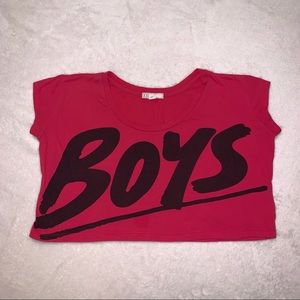 💛2/20$💛 Flowy "Boys" crop top (S)